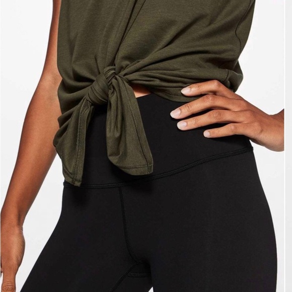 Lululemon Knot A Problem Tee Dark Olive 6 - Picture 2 of 5